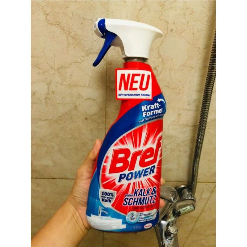 Nước xịt tẩy rửa đa năng BREF POWER 750ml (tẩy cặn canxi, tẩy rửa inox)
