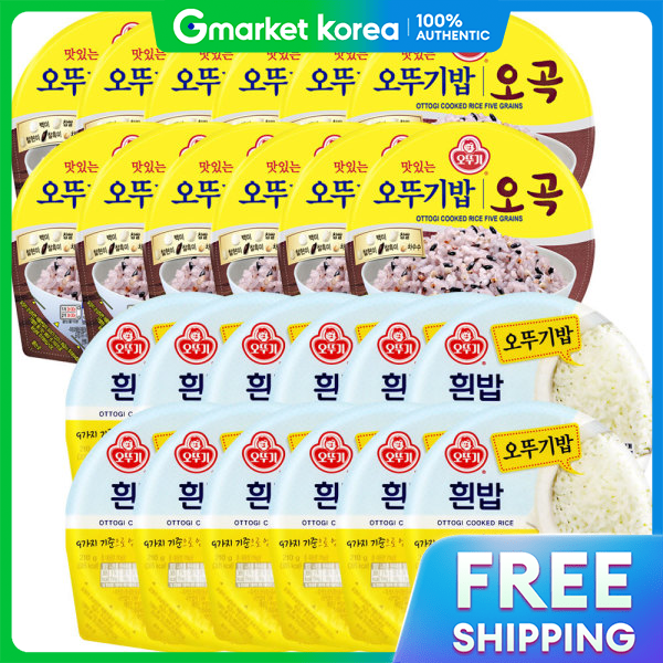Ottogi | Cơm ăn liền Ottogi cơm trắng 210g 12 hộp + cơm ngũ cốc