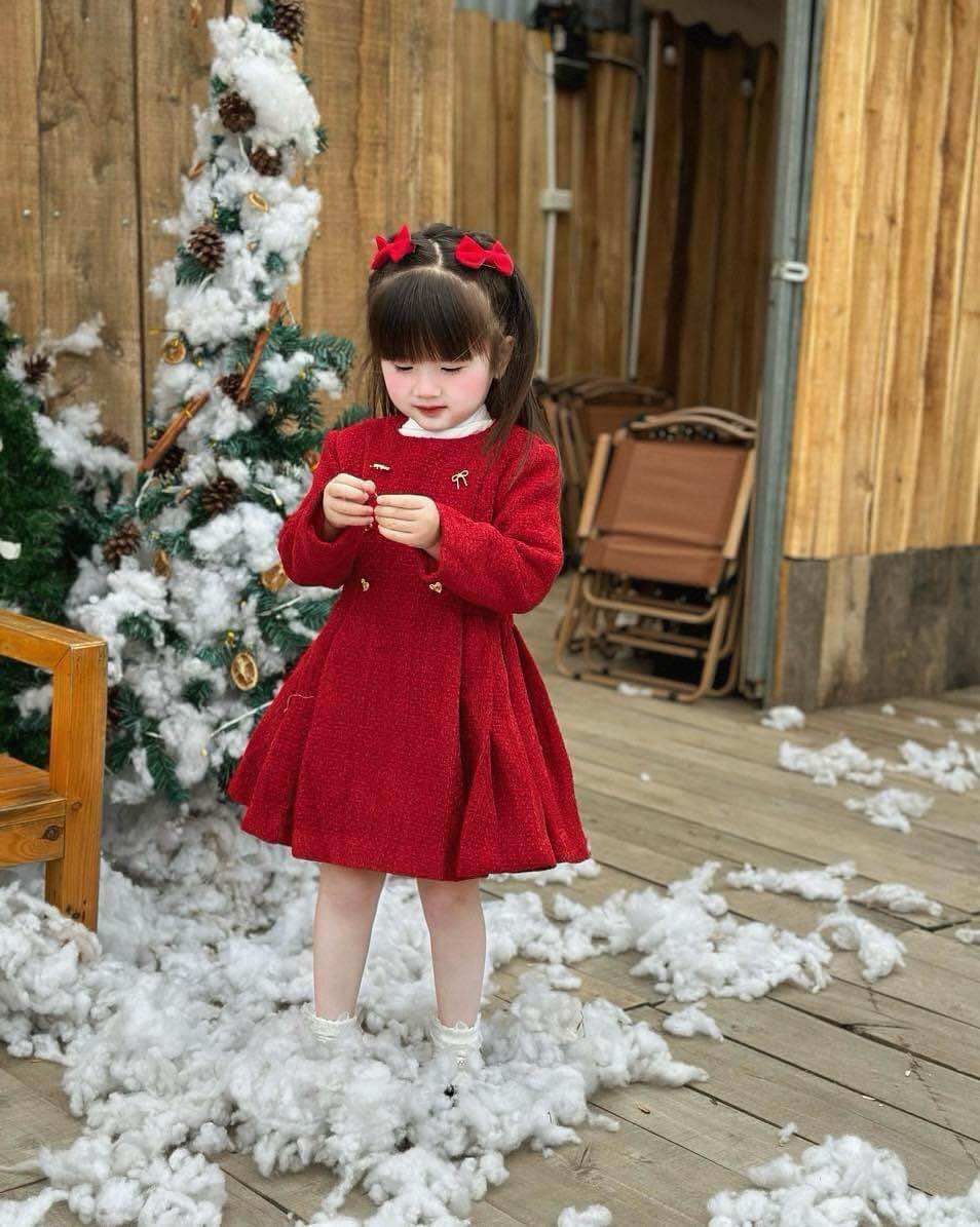 Váy dạ tweed cho bé gái