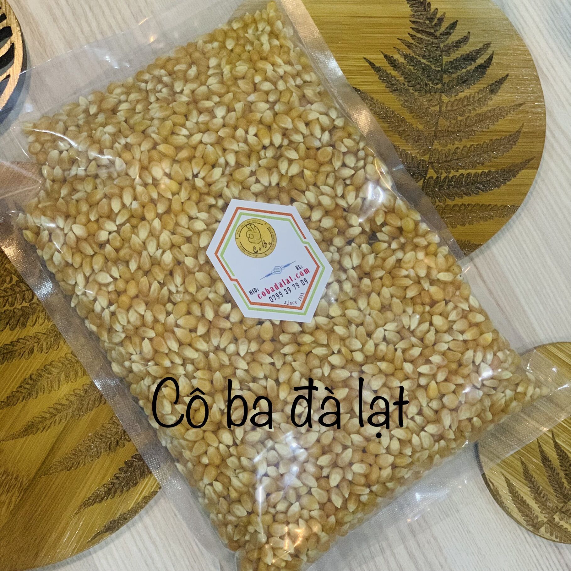 Bắp Rang Bơ Nổ Đều 100% cô ba đà lạt - Gói 1 ký