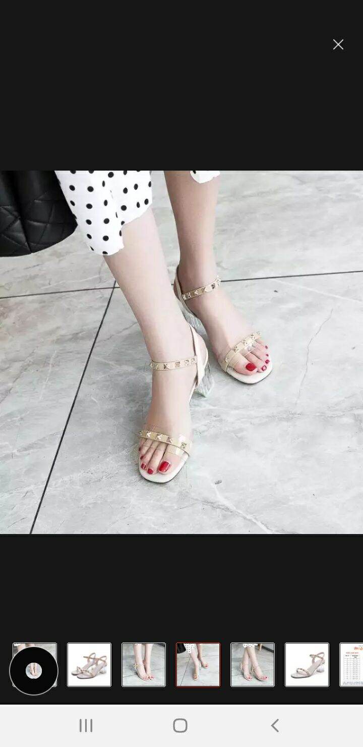 giày cao gót nữ đính đá size nhỏ 33 đến 44