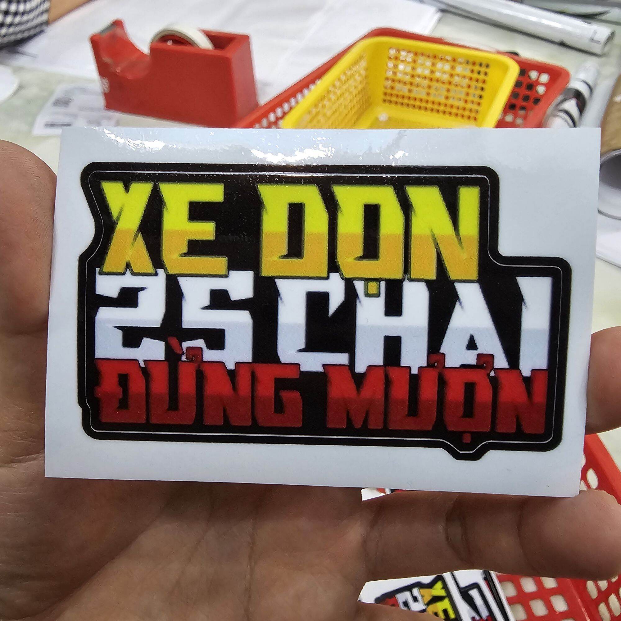 Sticker dán trang trí xe máy 5x7.5cm