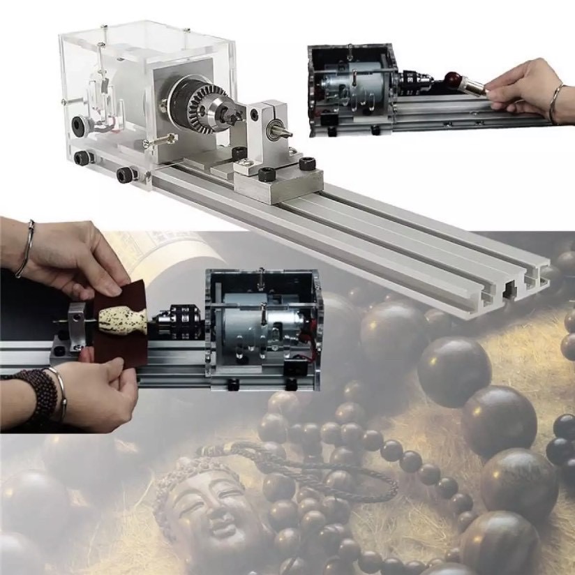 Máy tiện gỗ mini - Máy tiện hạt gỗ