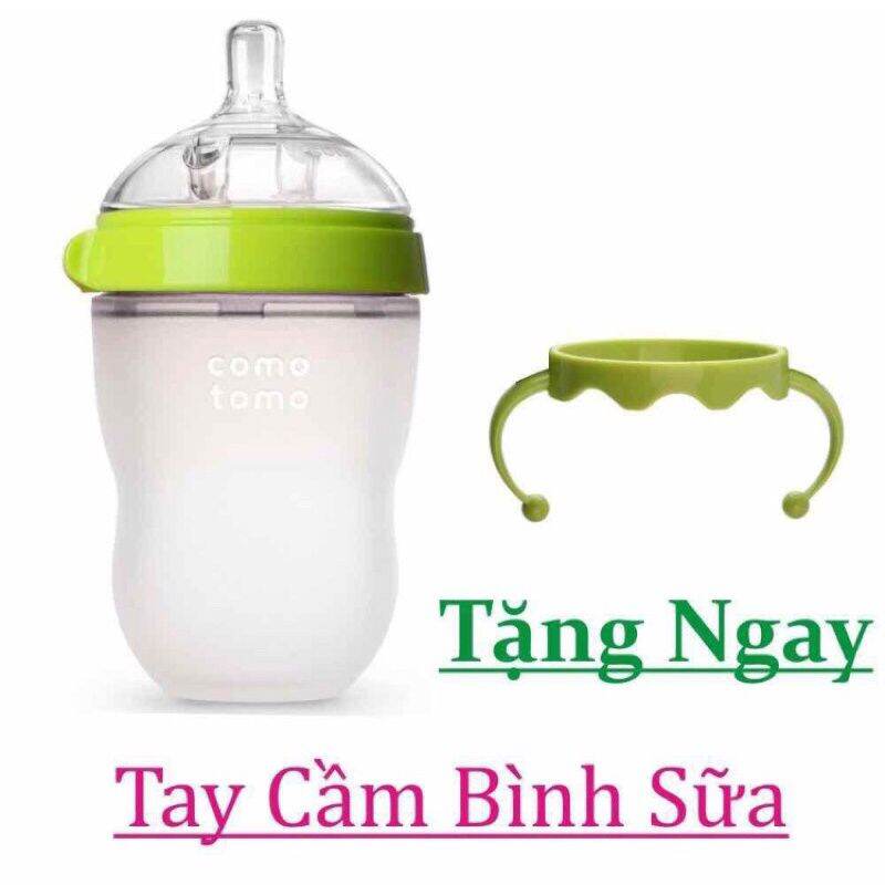 Bình sữa comotomo hàn quốc150ml/250ml  xanh/hồng  núm ti siêu mềm cho bé