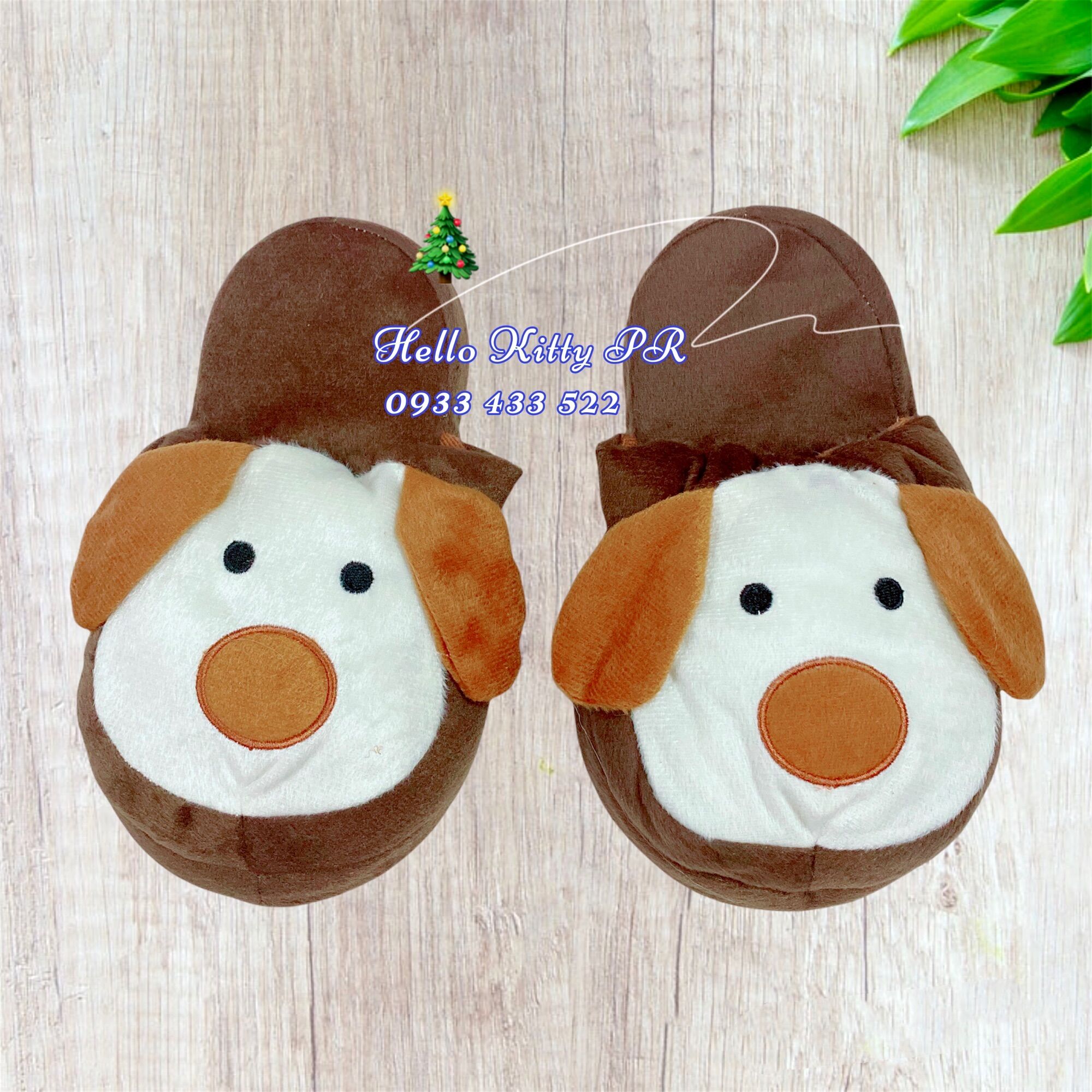Dép bông free size chống trơn trượt hình thú dễ thương Hello Kitty - Doremon