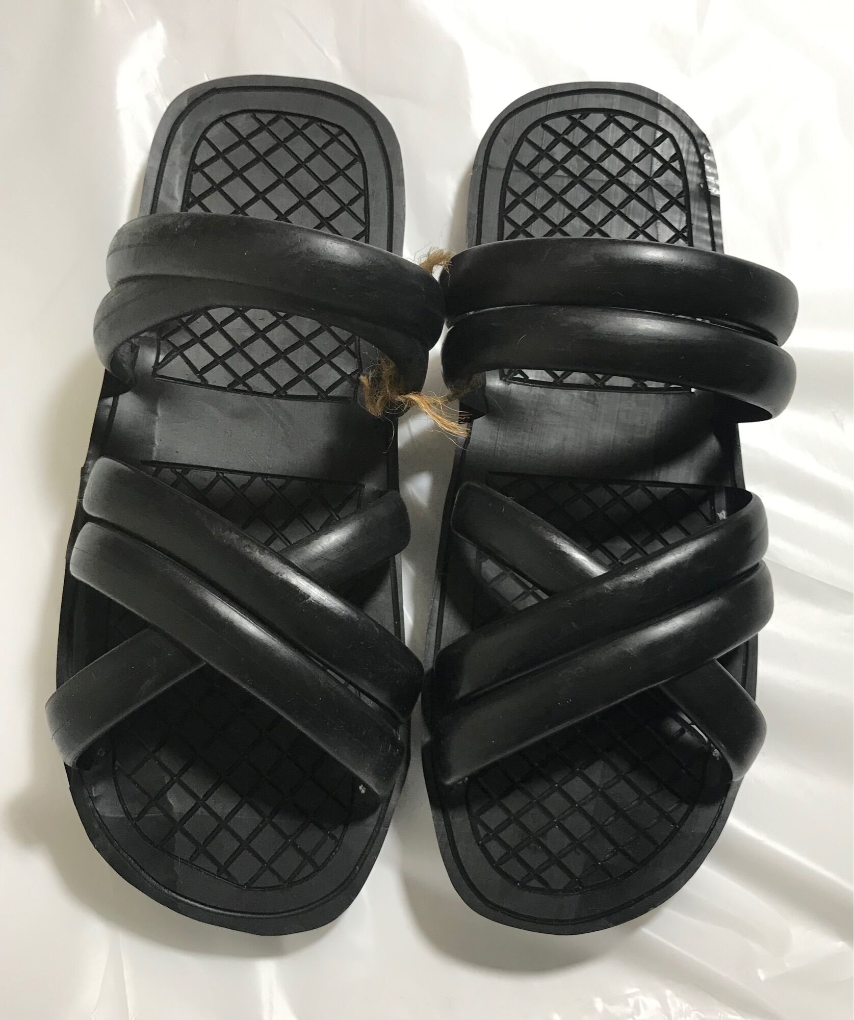 Rubber Sandals with 5 Straps, War-Era Style
