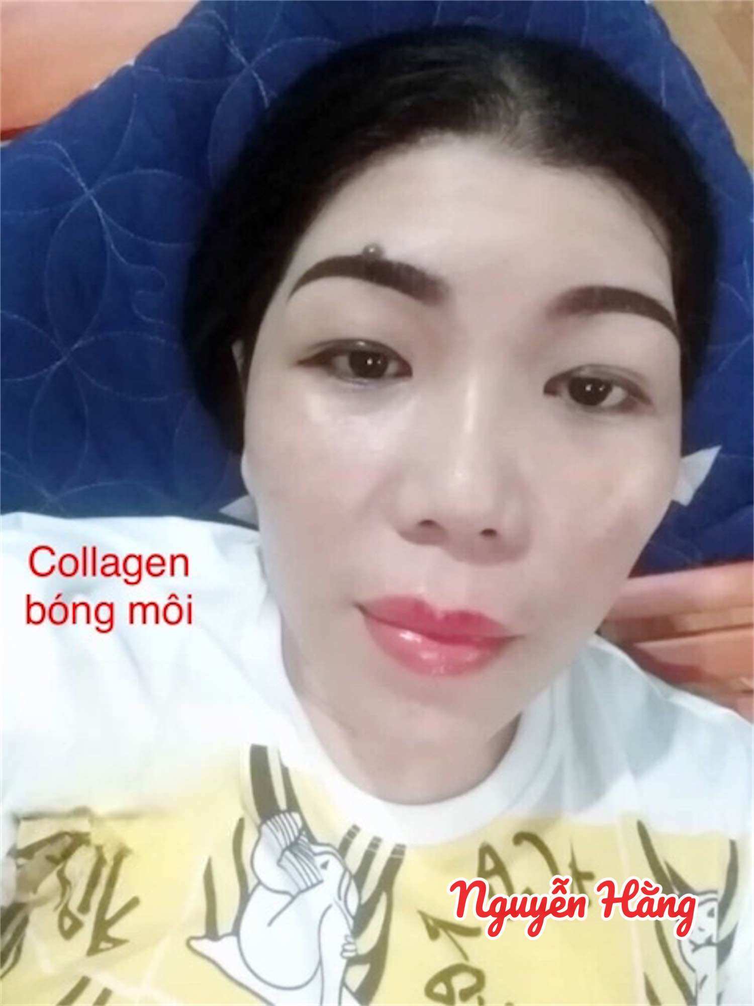 Nước pha mực phun xăm, Collagen bóng môi