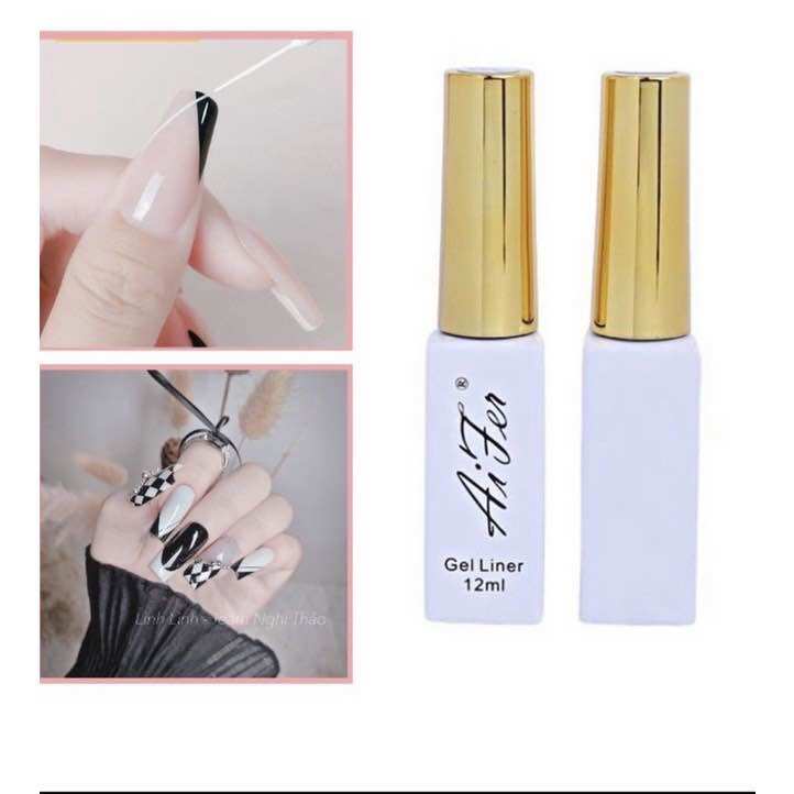 Gel Cọ Nét Aifer Chai 15ml cọ nét vẽ trang trí móng chuyên nghiệp Gel Vẽ Móng sắc nét cọ vẻ móng nét chuẩn màu