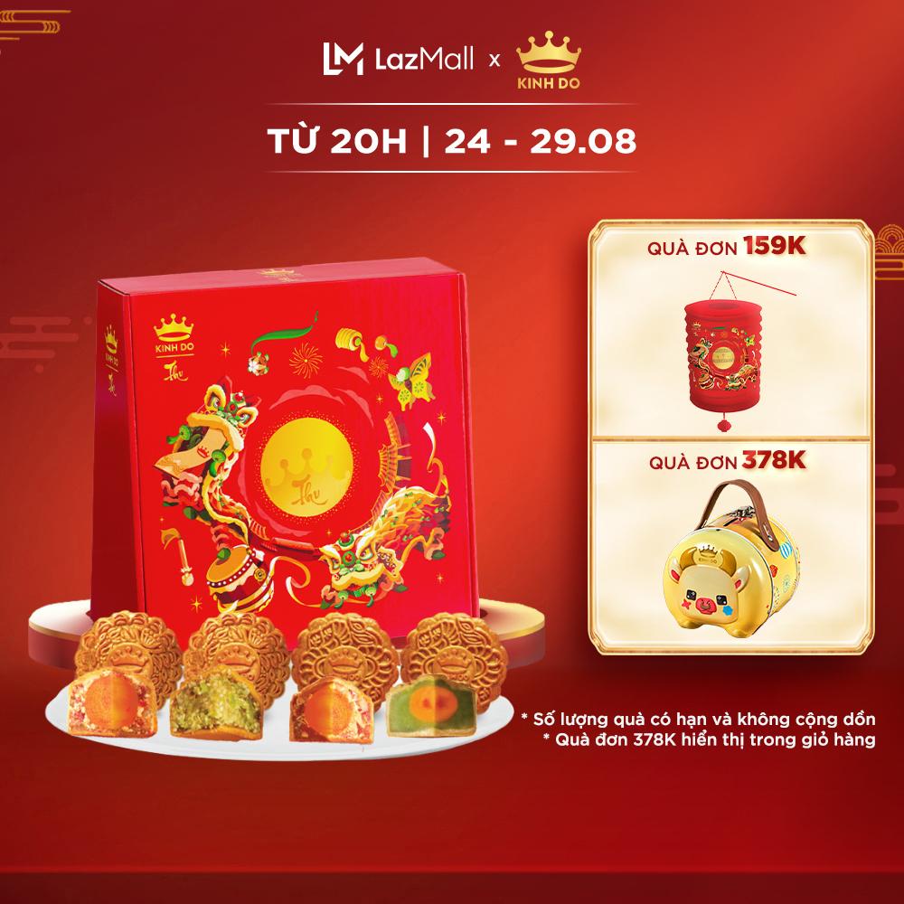 Hộp 4 bánh trung thu kinh đô "thu hà nội"