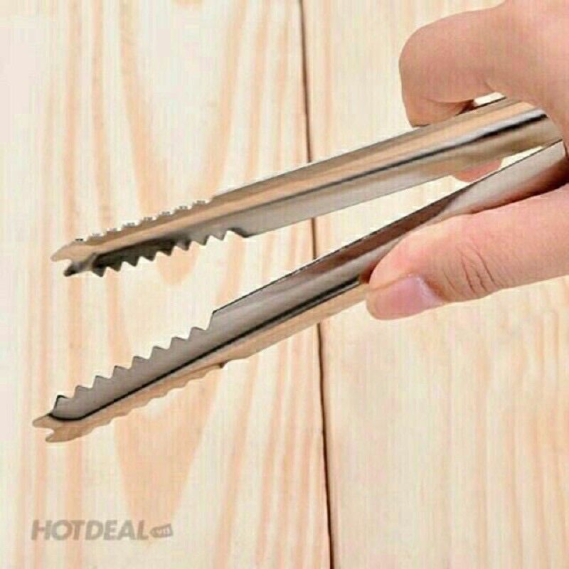 Kẹp gắp đá,bánh,đồ nướng inox cao cấp dài 20cm