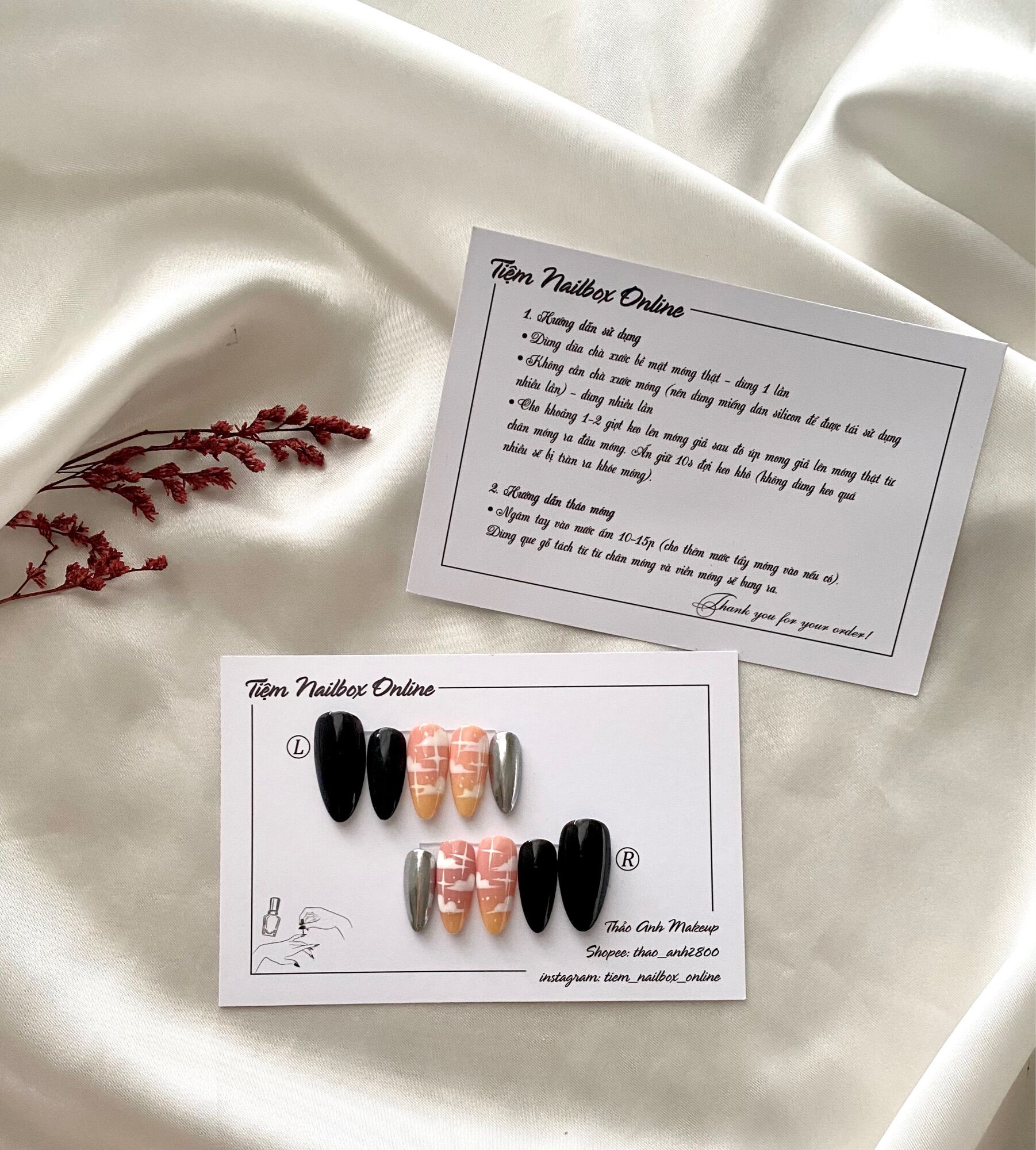Nailbox mây sao tráng gương- tiệm nailbox online