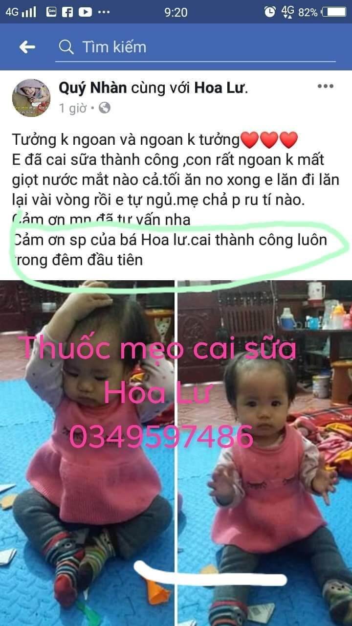 Thảo dược cai sữa mẹo cho bé
