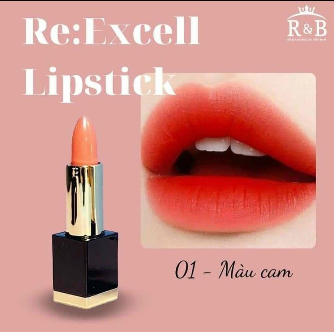 Son môi re:excell lipstick hàn quốc chính hãng,son lì ,không chi,mềm mịn môi