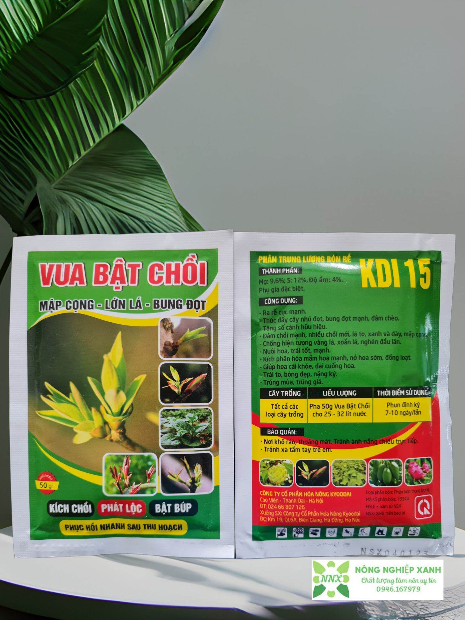 [Mua 10 tặng 1] Phân bón lá VUA BẬT CHỒI 50GR - Mập cọng, Lớn lá, Bung đọt