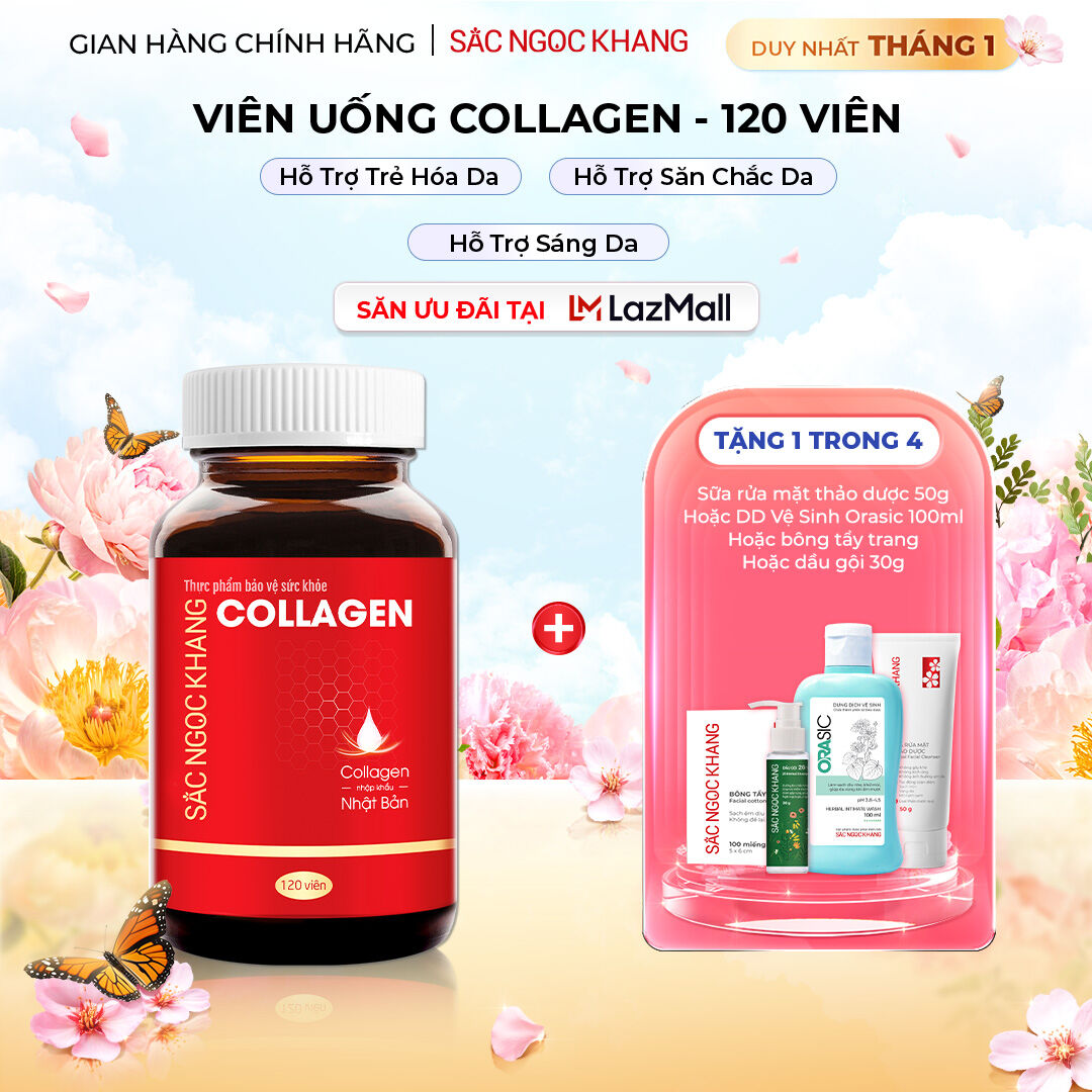  Collagen Sắc Ngọc Khang thế hệ mới 100% nguyên liệu nhập khẩu từ Nhật Bản II 