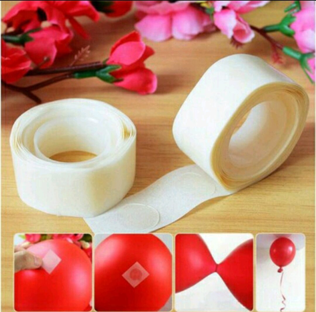 Cuộn băng keo dán bóng bay chuyên dụng - cuộn 100 miếng