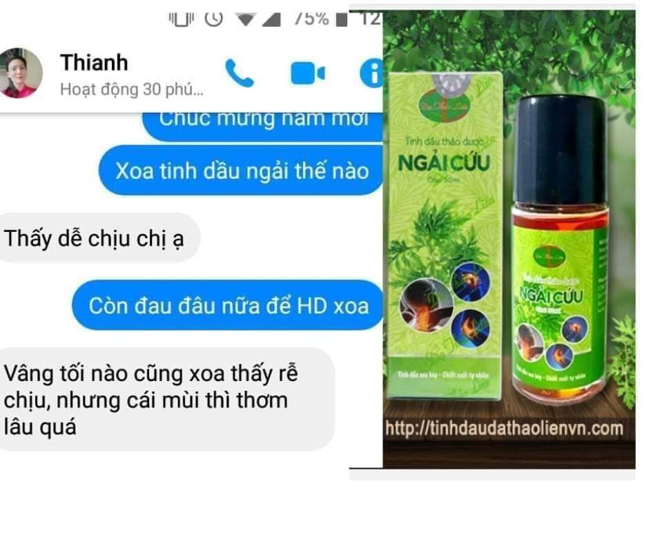Tinh Dầu Ngải Cứu Xoa Bóp Dạ Thảo Liên(Mua 2 tặng 1 con lăn xoa bóp mát xa)
