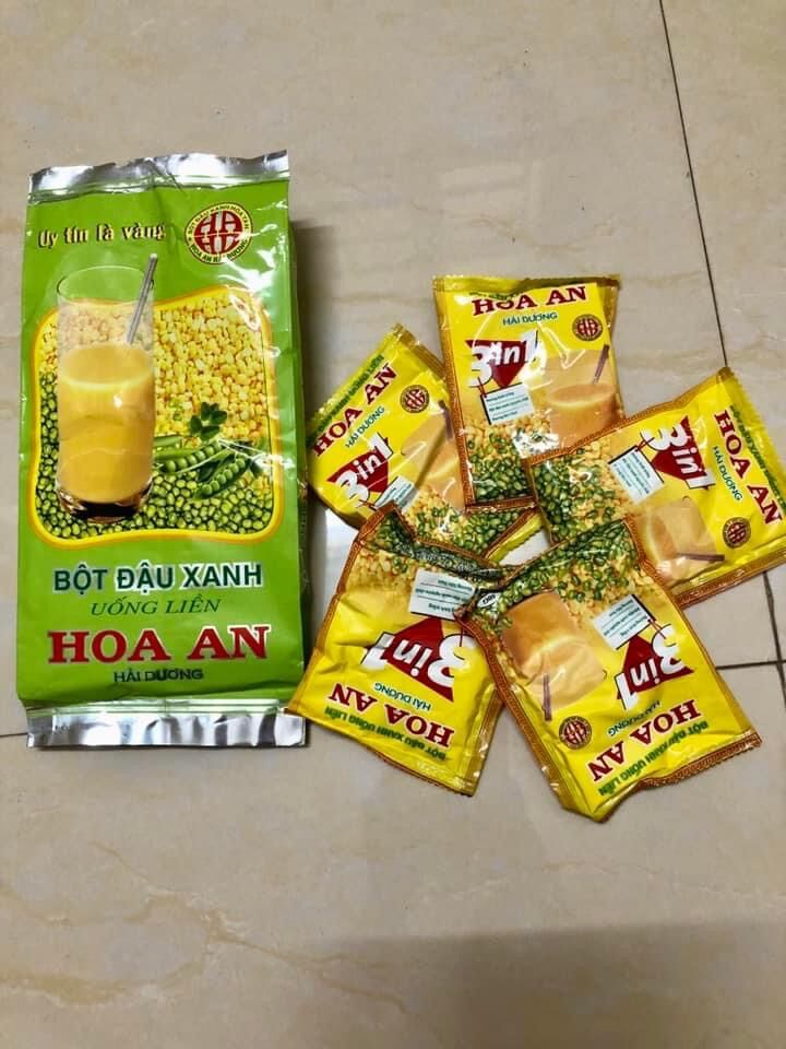 Túi bột đậu xanh/ bột đậu đen Hoà An 500gram (10 gói nhỏ)