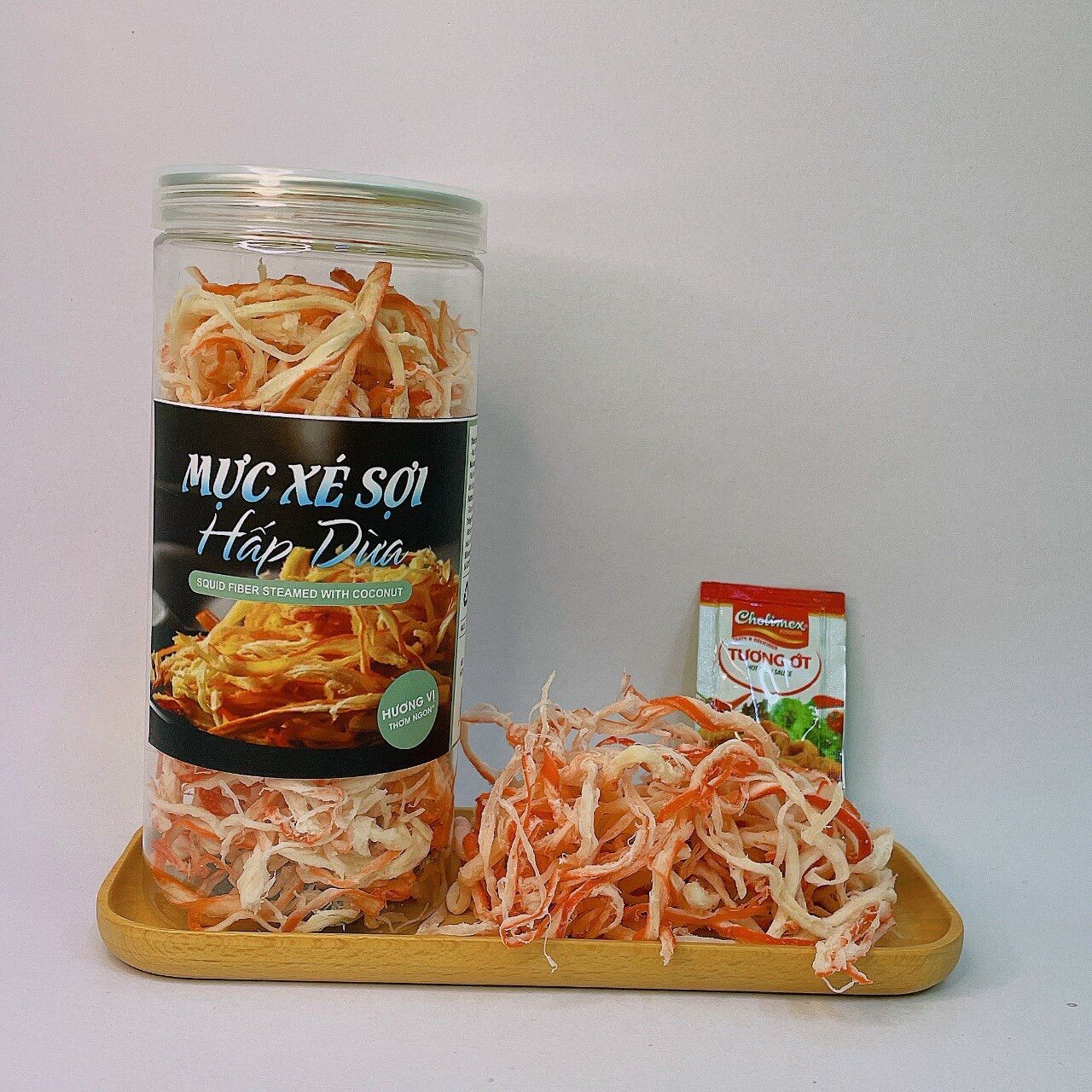 Mực xé sợi hấp nước dừa - 250g