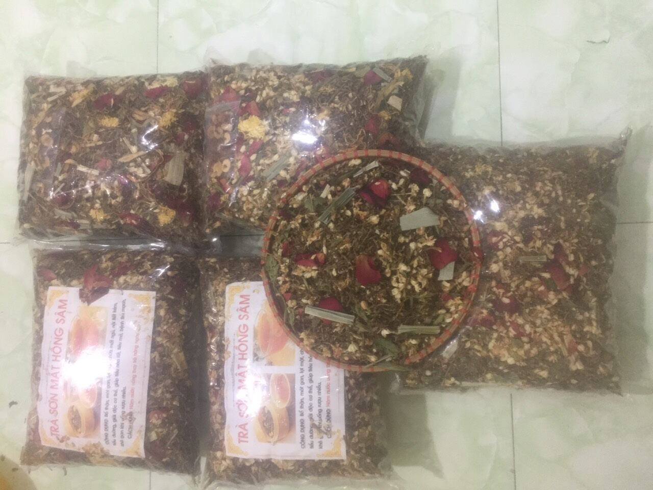 Trà sơn mật hồng sâm hàng loại 1 combo 3kg