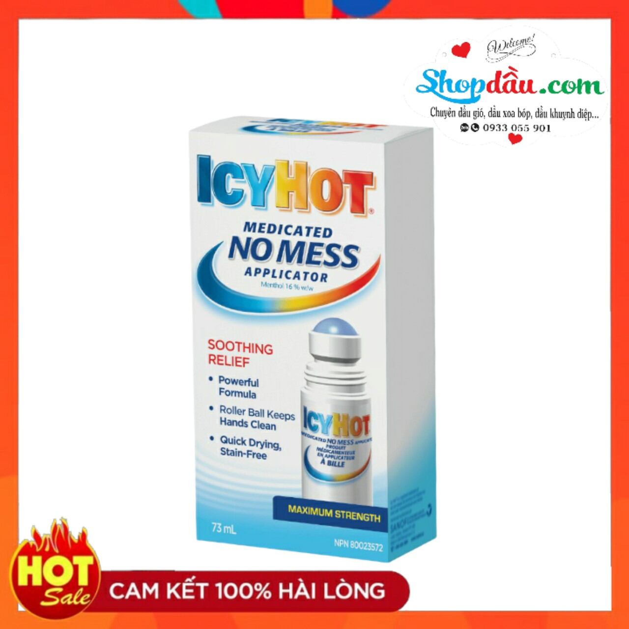 Dầu bi lăn Icy Hot Medicated No Mess