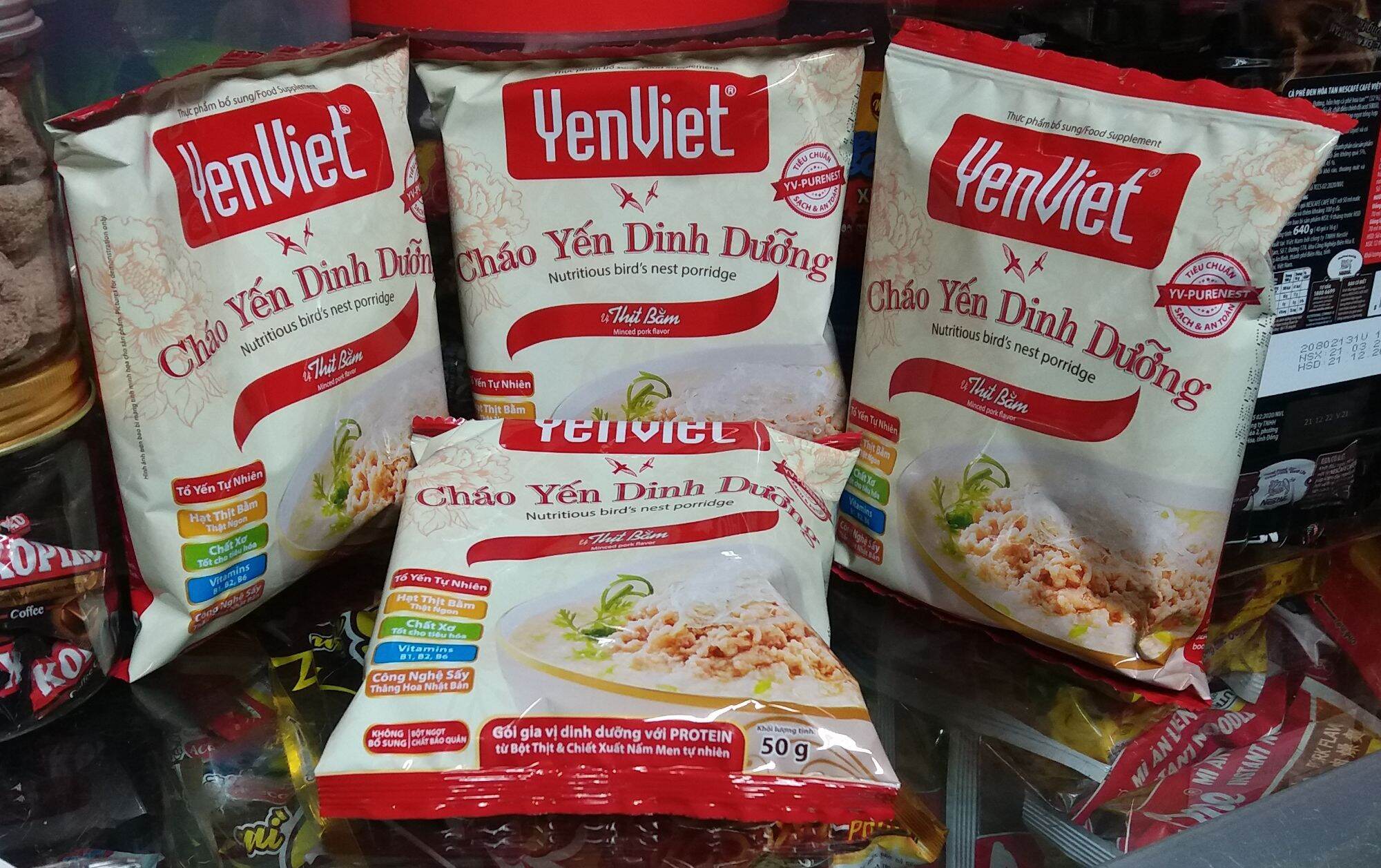 5 gói cháo yến dinh dưỡng yến việt vị thịt bằm 50g