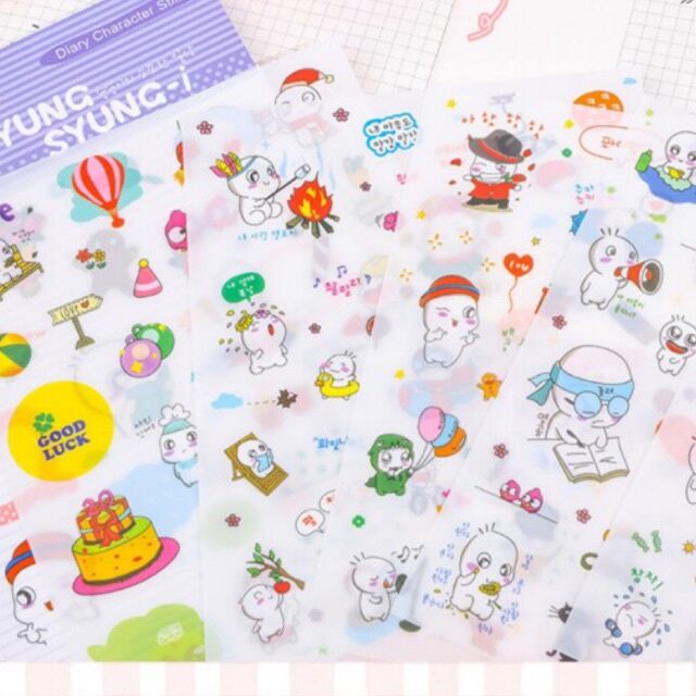 1 set stickers hình syung syung-i siêu cute
