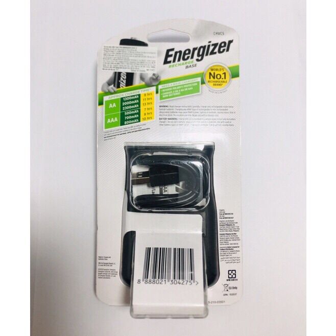 Máy sạc pin Enegizer CHVC4 kèm 4 pin AA 1300mAh