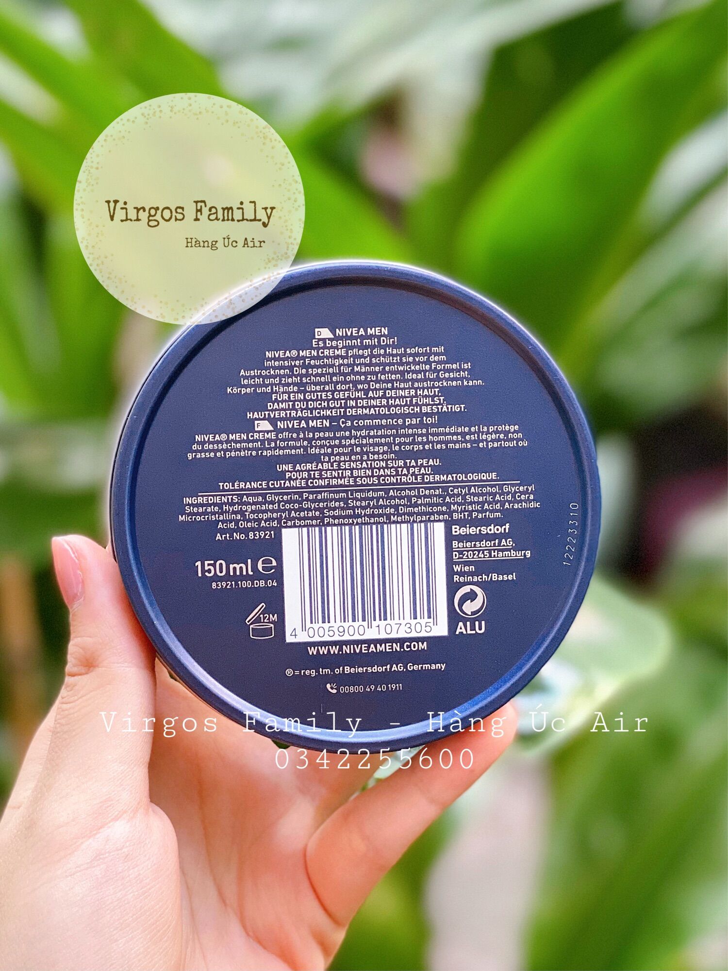 Kem dưỡng da nam Nivea Men Creme 150ml