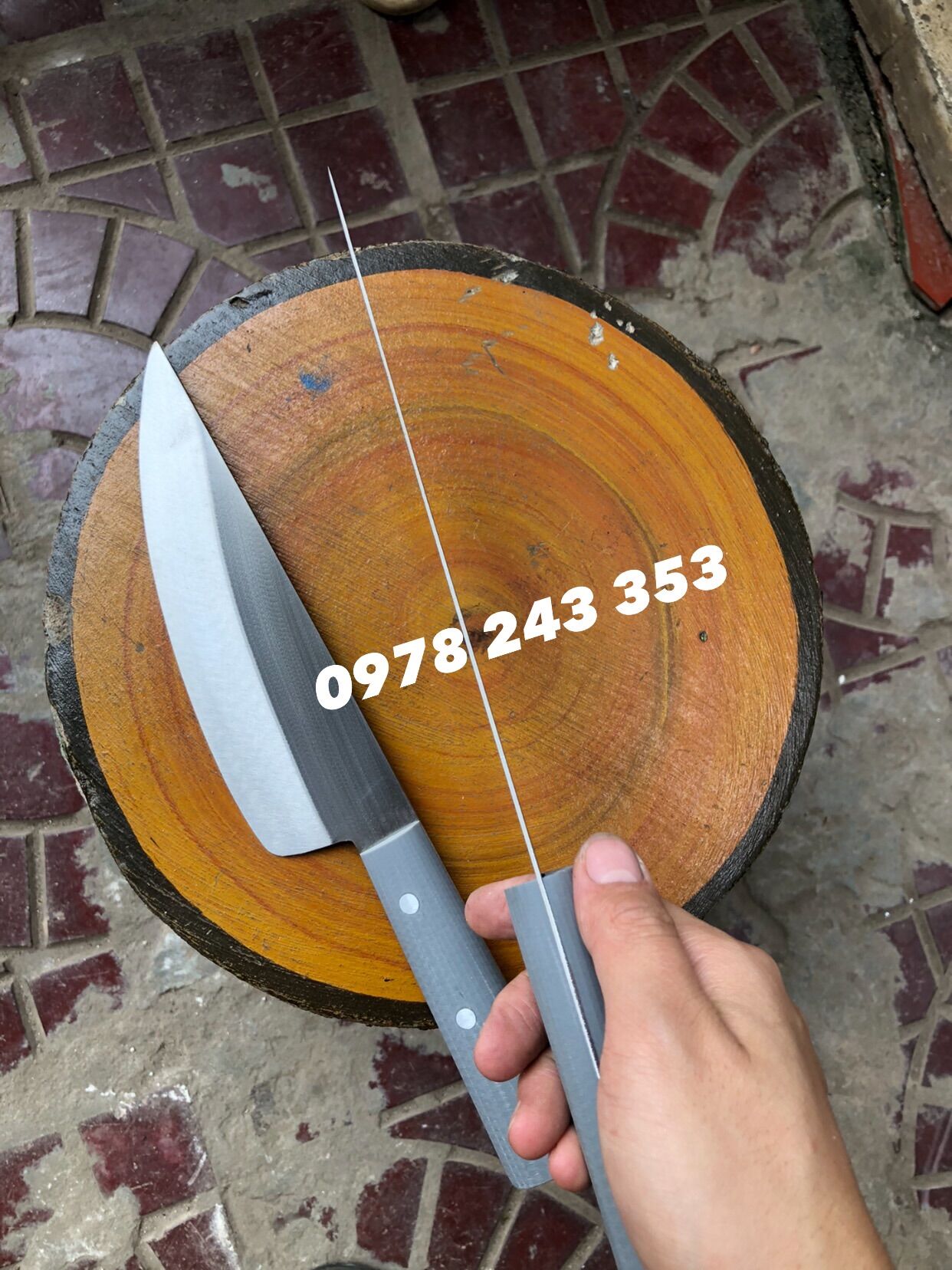 Dao lọc - thái thịt thép trắng nhật không gỉ