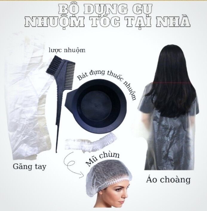Bộ dụng cụ nhuộm tóc tại nhà tái sử dụng nhiều lần (5 món)