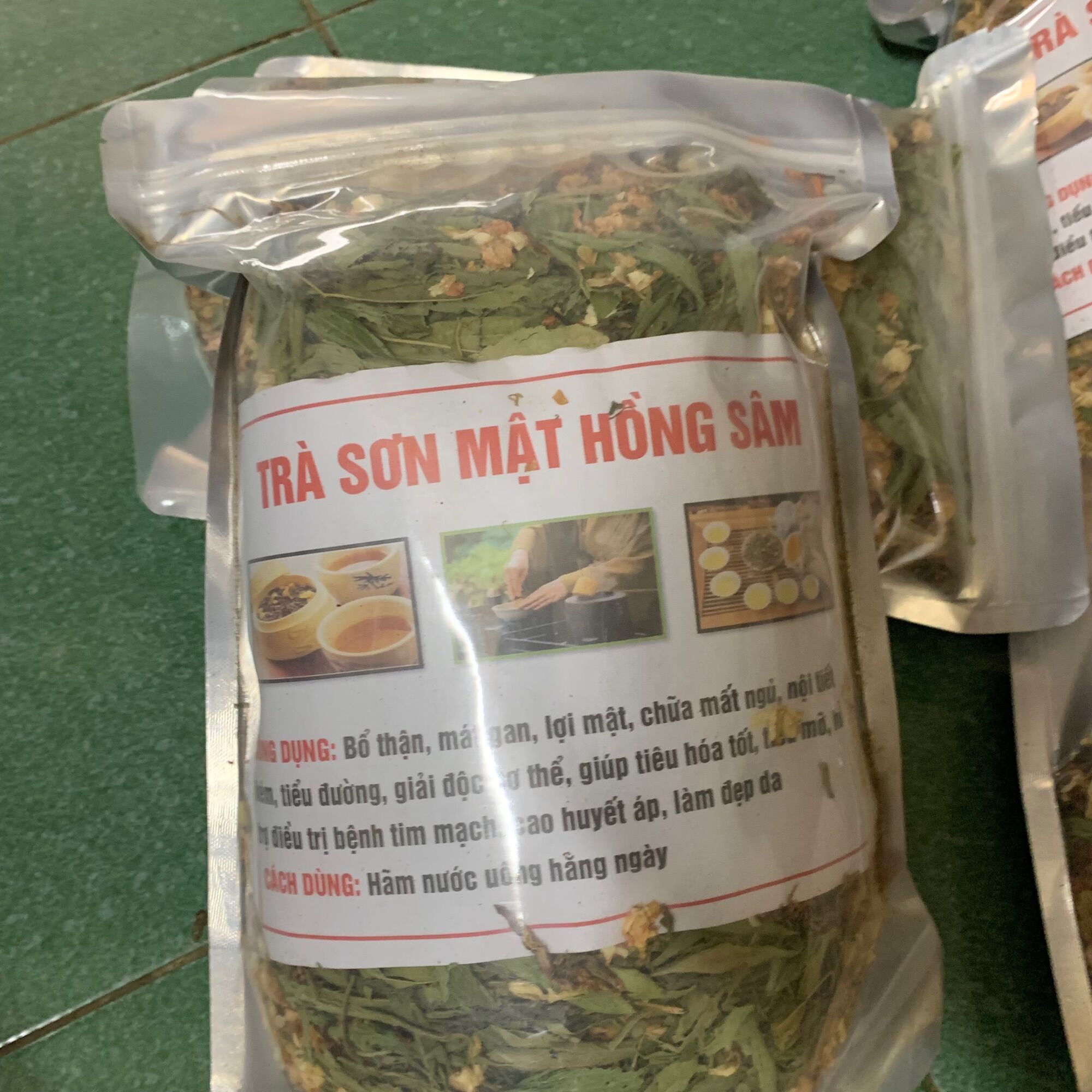 Trà Sơn mật Hồng sâm túi 1kg