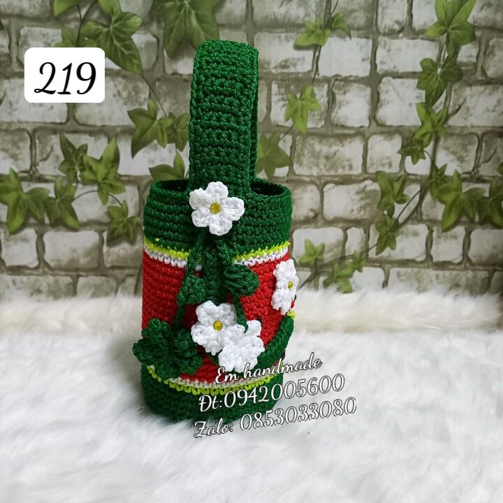 Túi đựng ly giữ nhiệt Handmade nhiều màu
