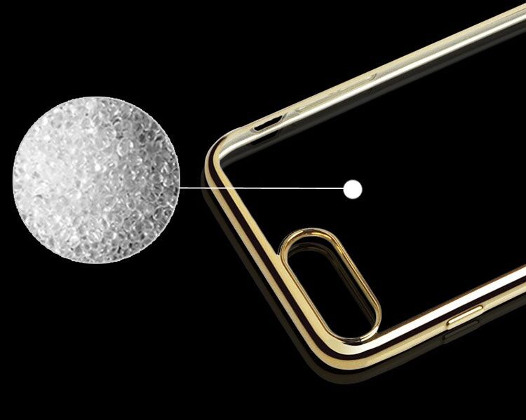 Ốp dẻo trong viền vàng cao cấp iphone 6plus, 6 plus , 6S Plus