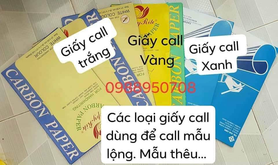 Set 10 tờ giấy cal trắng