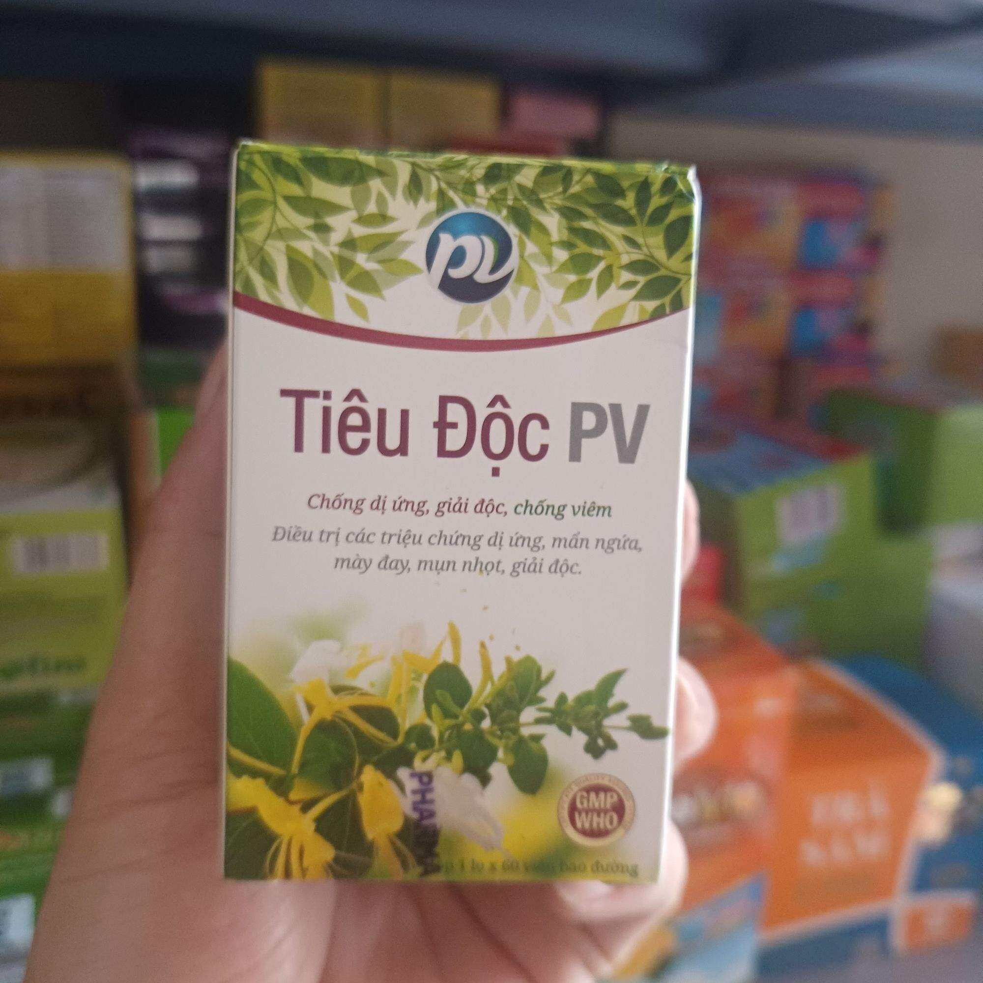 Tiêu độc pv chống dị dứng giải độc chống viêm lọ 60 viên