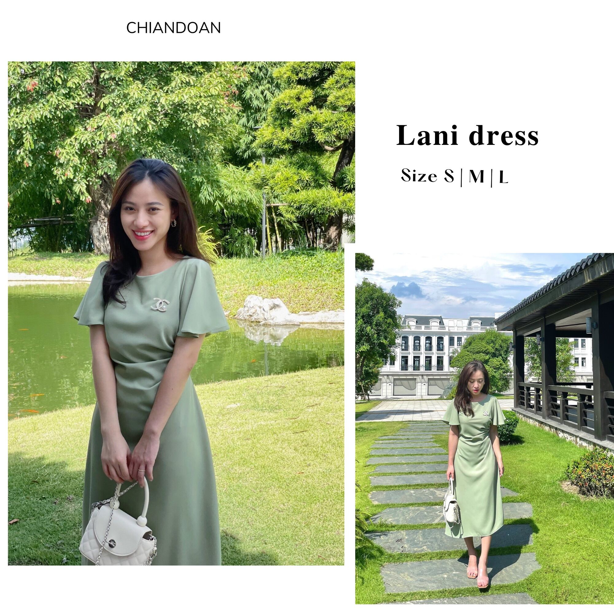 Lani dress - Váy dúm eo thiết kế