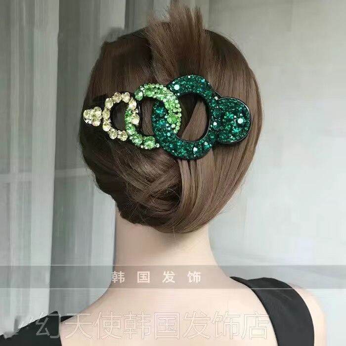 Kẹp mỏ vịt cỡ cực lớn kim cương lấp lánh sản phẩm mới kẹp ngang tóc búi thời trang đơn giản kẹp tóc cho mẹ kẹp sau đầu
