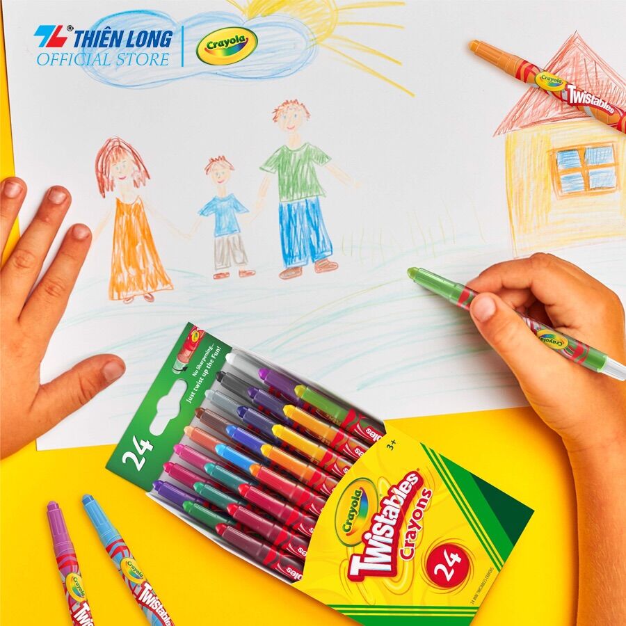 Bút sáp vặn mini 24 màu Crayola