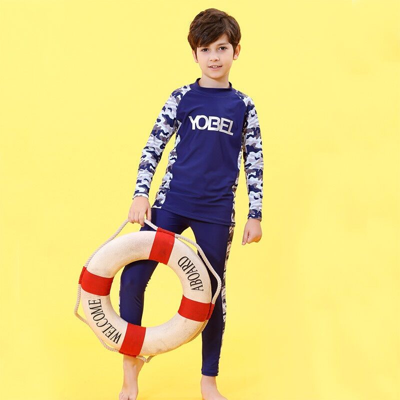 Đồ bơi bé trai tay dài, quần dài (20-50kg)