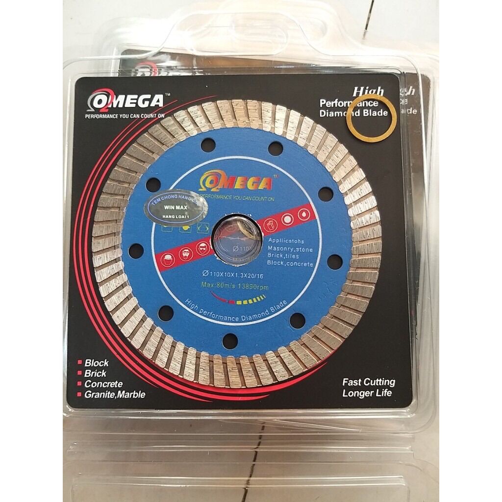 [HCM]Lưỡi cắt gạch đa năng omega 110mm 115mm ( 1 tấc 1 ) 113mmluoi cat gach da nanglưỡi cắt đá hoa cươngluoi cat da hoa cuonglưỡi cắt gạch đálưỡi cắt bê tôngbe tonglưỡi cắt đá graphiteluoi cat gach daluoi cat tuongtường