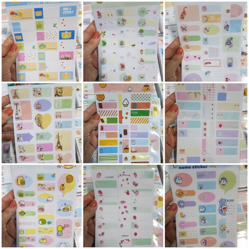Name sticker - nhãn dán họ tên