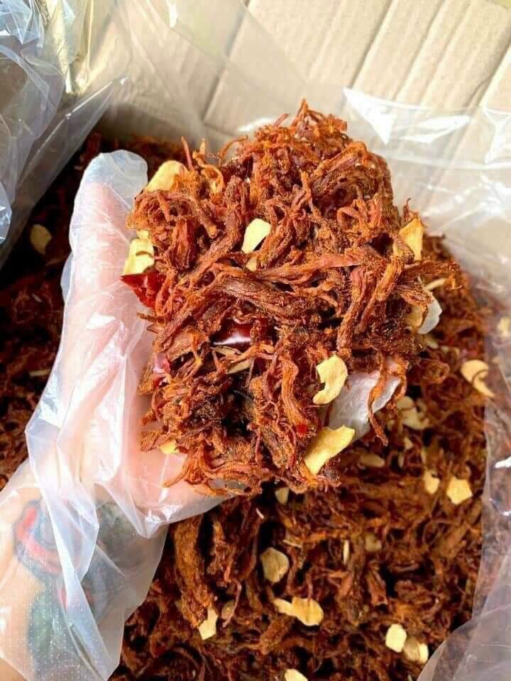 Khô heo cháy tỏi túi zip 100g