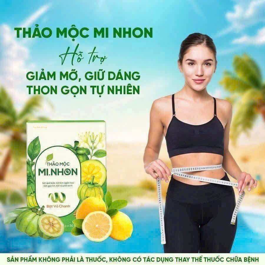 Giảm Cân Thảo Mộc MI NHON MẪU MỚI CỦA VIP X2 Hộp 30 viên giảm mạnh bất chấp cơ địa khó
