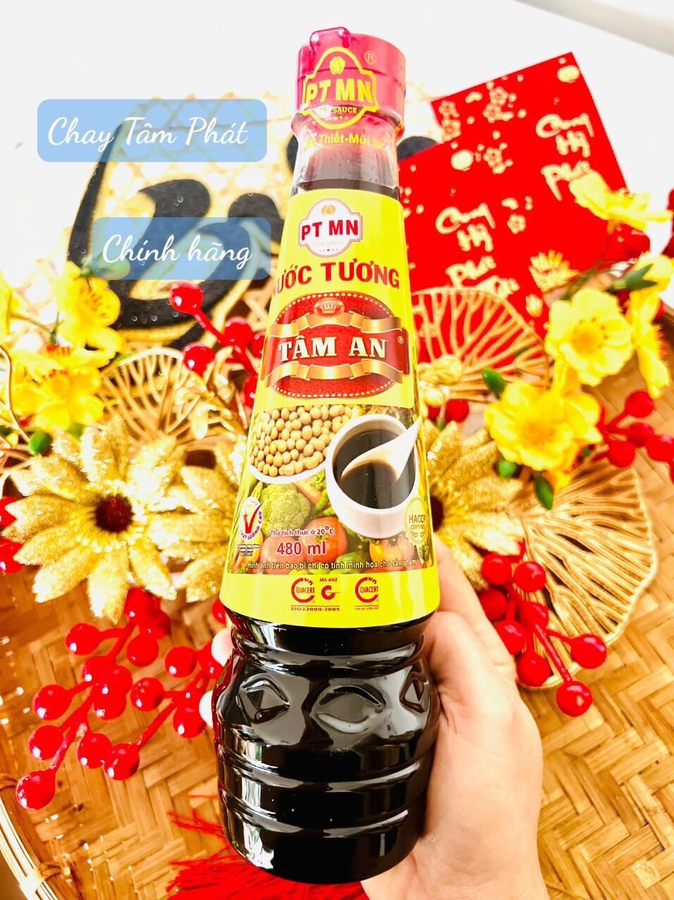 1 chai Nước Tương Chay Tâm An 480ml  Hảo hạng Chay Tâm Phát