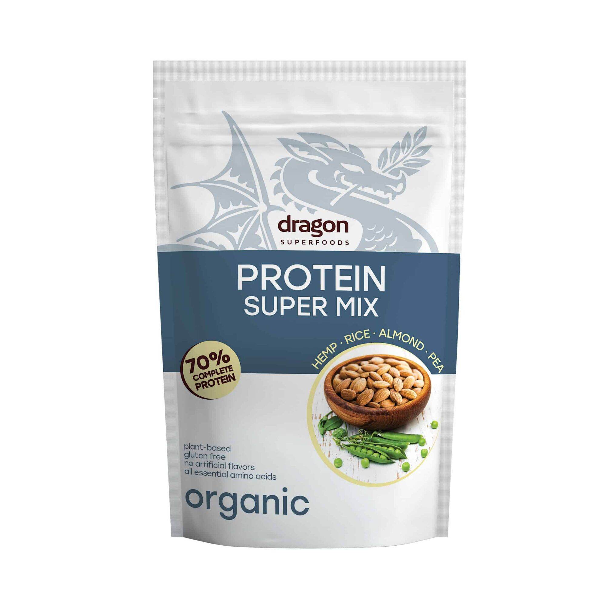 Bột mix gạo, hà lan,gai dầu, hạnh nhân hữu cơ dragon superfoods 500g