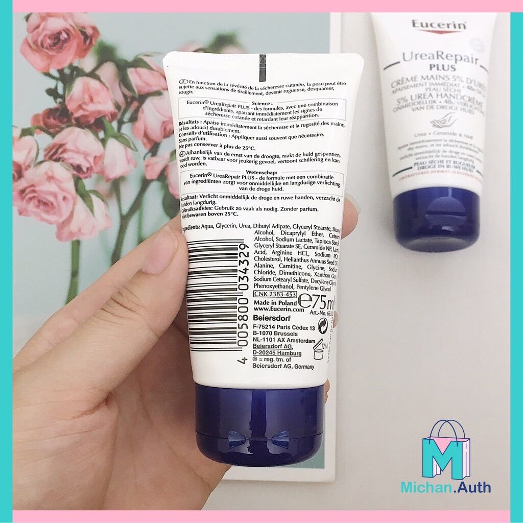 Kem tay Eucerin UreaRepair Plus.