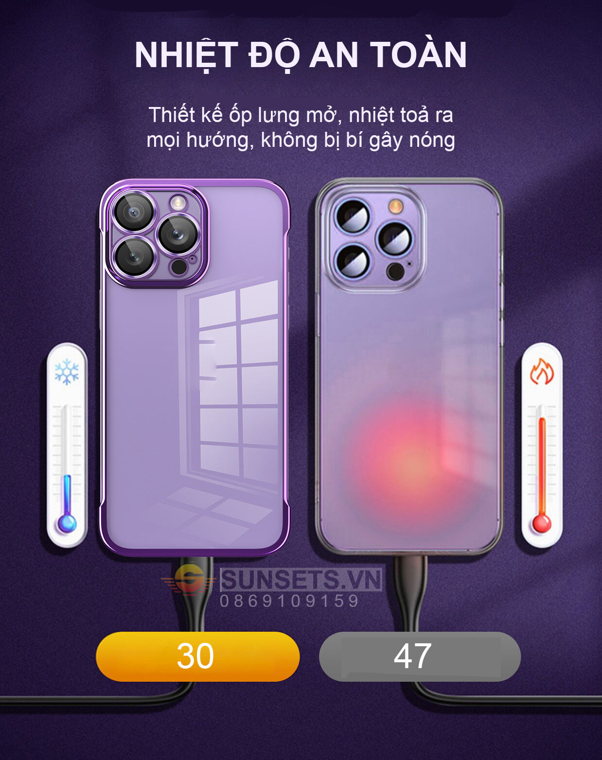 Ốp lưng iPhone 12/ 13/ 14 Plus/ 14 Pro Max Cứng PC Chống Ố