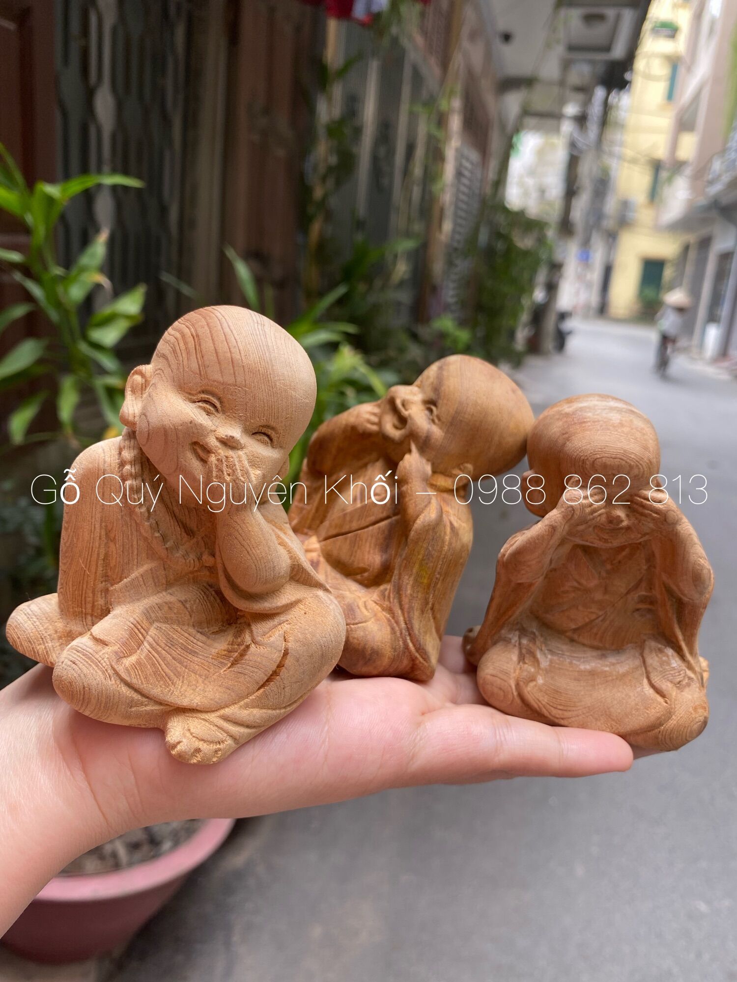 Tượng tam không gỗ ngọc am hàng đẹp