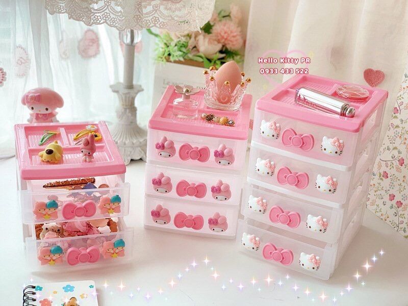 Hộp đựng trang sức phụ kiện Hello Kitty